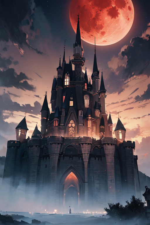 Castle of Distant Ideal, fantasy art, 8k HD wallpaper
