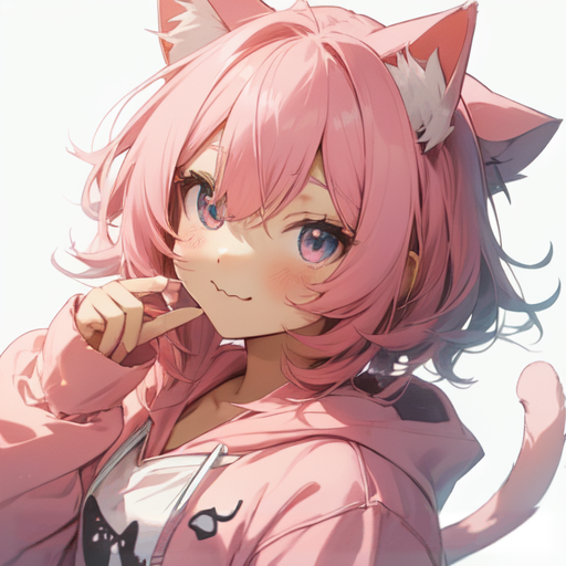 Anime girl with cat ear hoodie hotsell