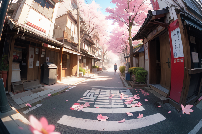 AI Art: Japanese street by @Serpentine | PixAI