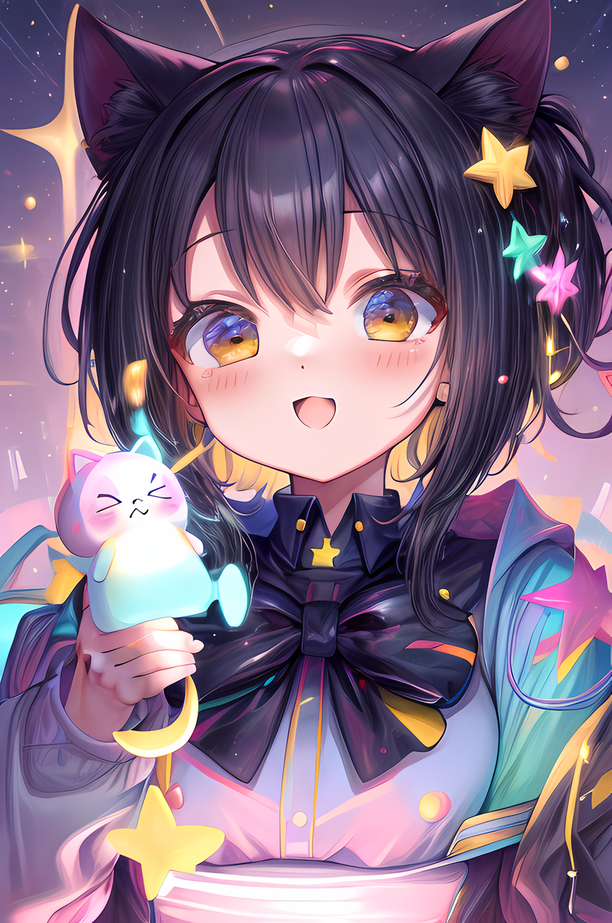 AI Art: Peni Parker kawaii neon por @Cyber Wolf | PixAI