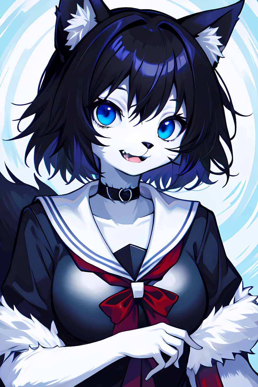 AI Art: Gothic furry girl by @Cyber Wolf | PixAI