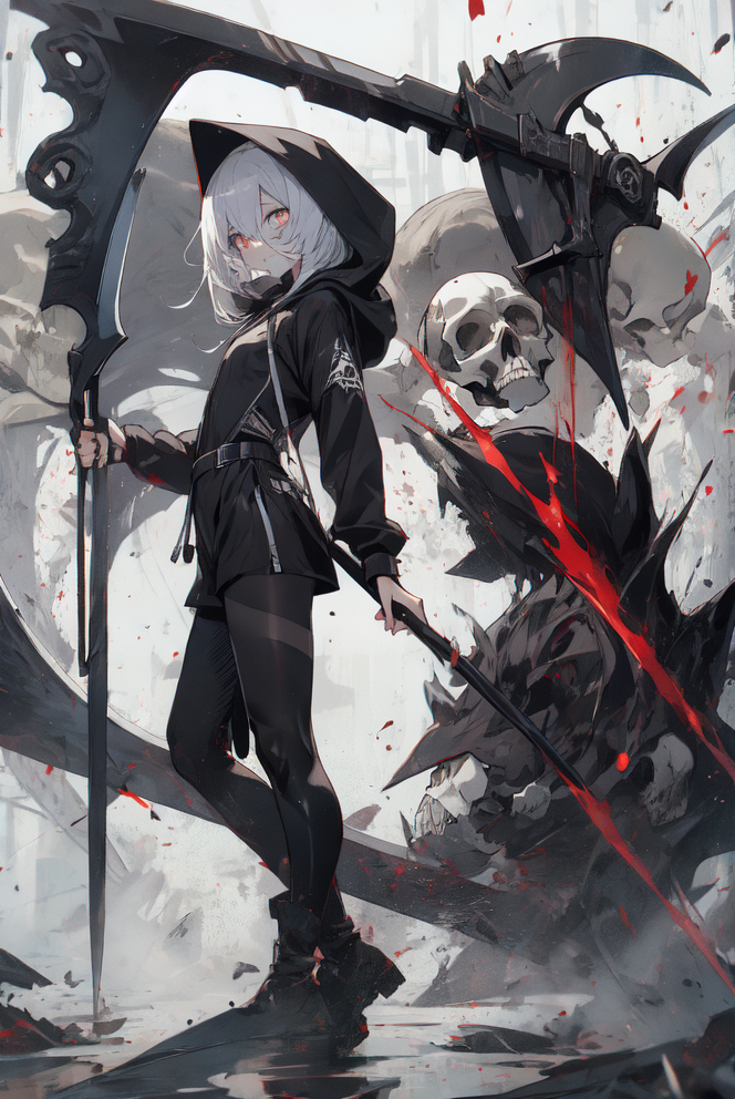 AI Art: Grim Reaper Girl by @TEST | PixAI