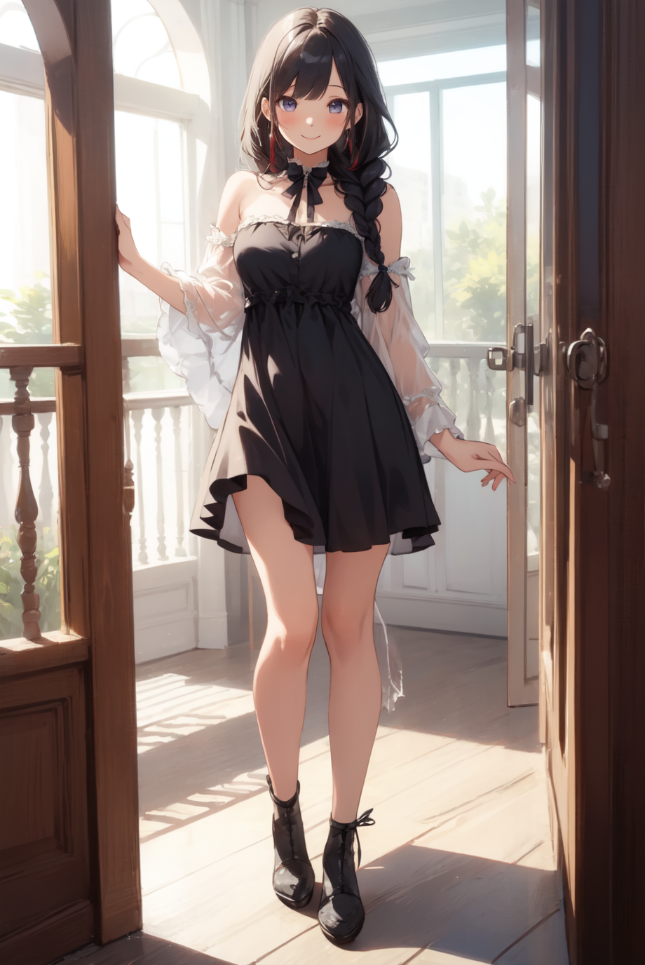 AI Art: Her new black dress by @user-1628698309342954658 | PixAI