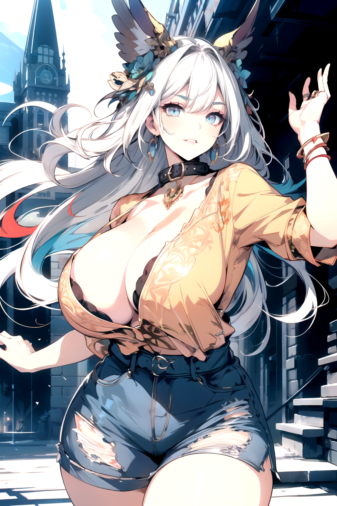 AI Art: Deep cleavage by @High Happy