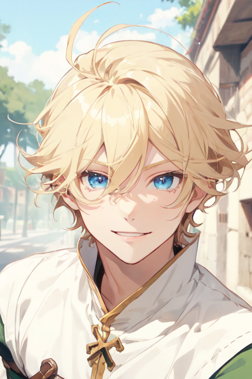 Cute Anime Boy Hair (Blonde)