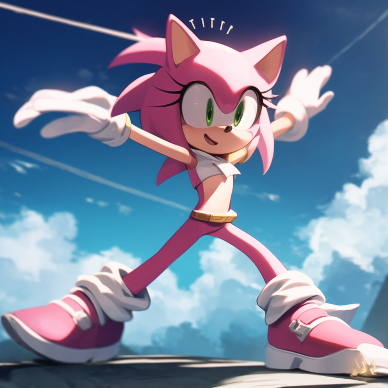 Arte AI: Amy Rose Sonic Fusion por @Anonymous