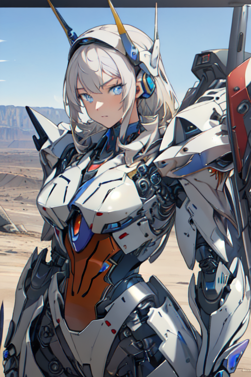 AI Art: mechanical girl(desert area) by @速撃ちNovy | PixAI