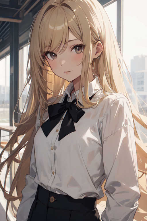 Blonde hair store anime girl