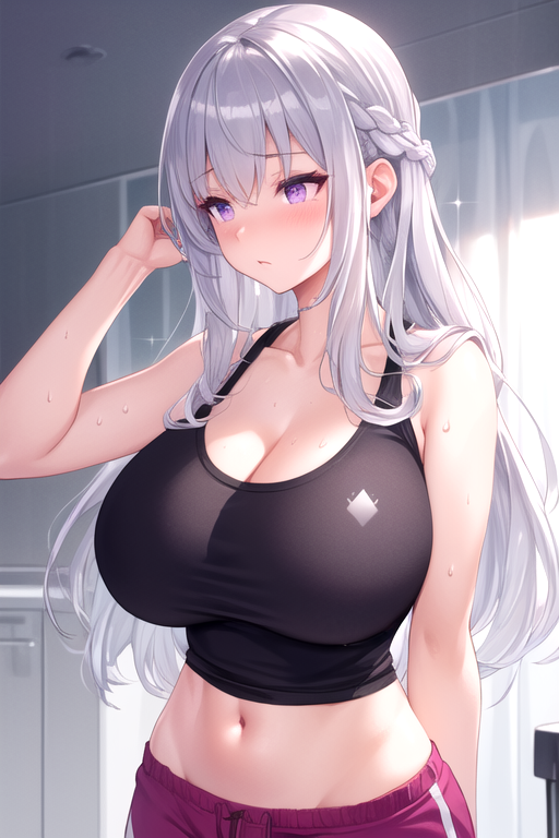 AI Art: Belfast to reduce the size of her big boobs. by @ManiacsMaid MkII  (Nainen Presents)