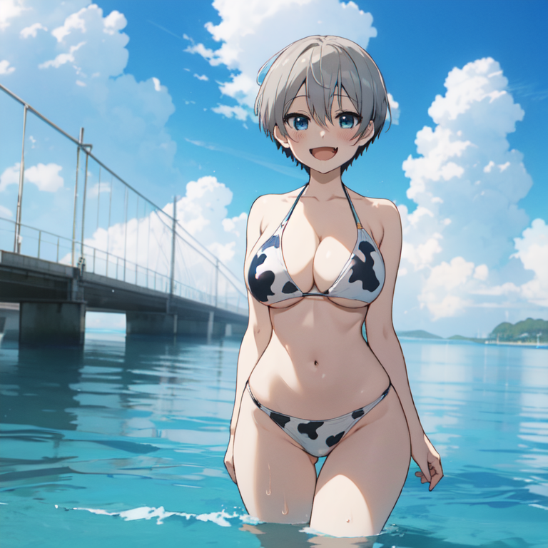 AI Uzaki Hana Cow Bikini Vepr PixAI