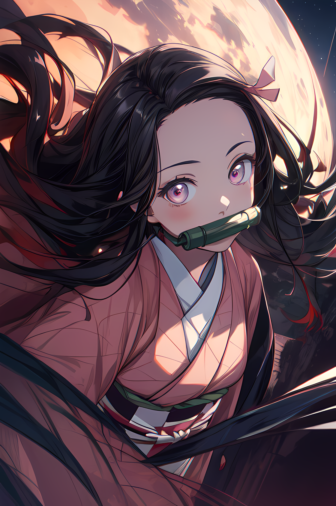 Método Animes Fanart - Desenho da Nezuko Kamado do anime Kimetsu