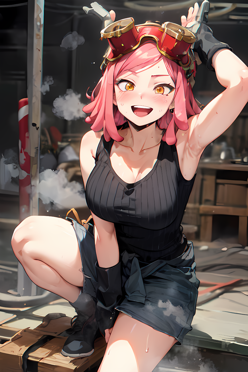 AI Art: 発目明(僕のヒーローアカデミア、Mei Hatsume) by @けんちー | PixAI