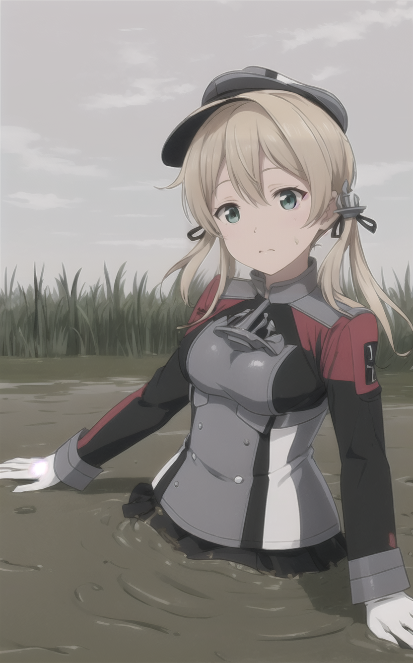 AI Art: Kancolle Prinz Eugen stuck in mud by @MCZG | PixAI