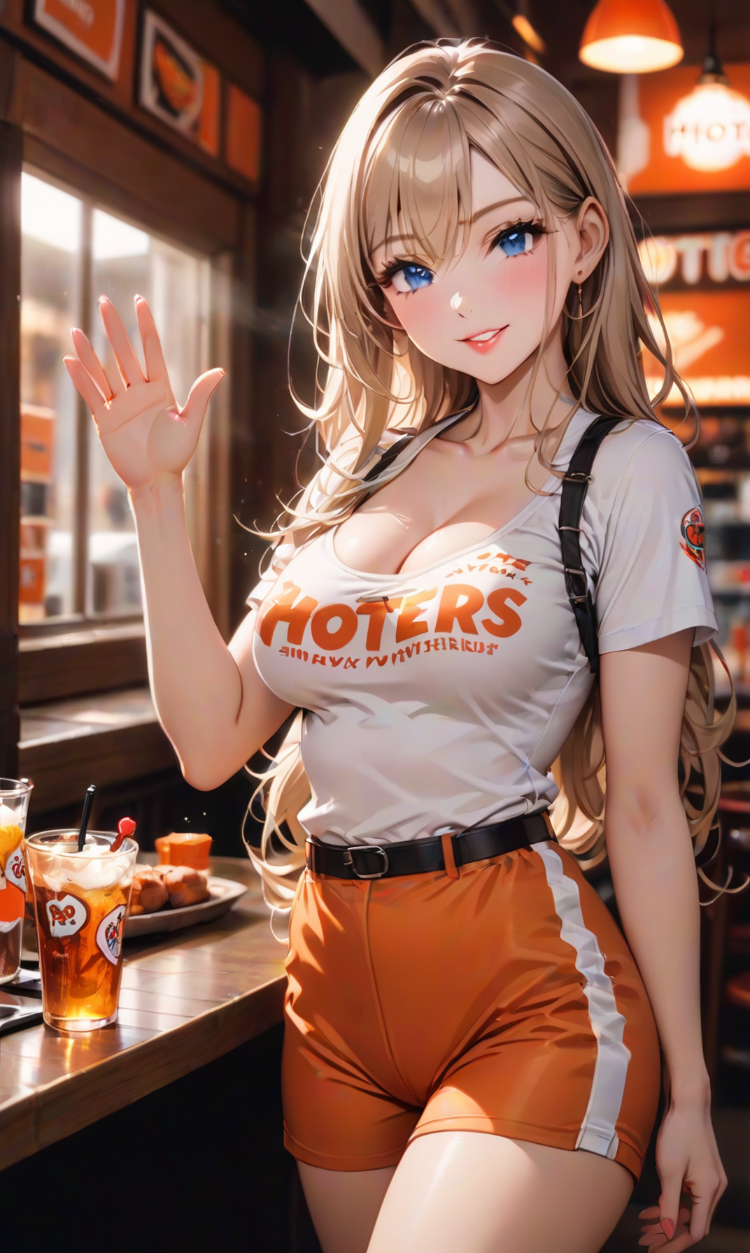 AI Art: hooters girl by @Onyankopon | PixAI