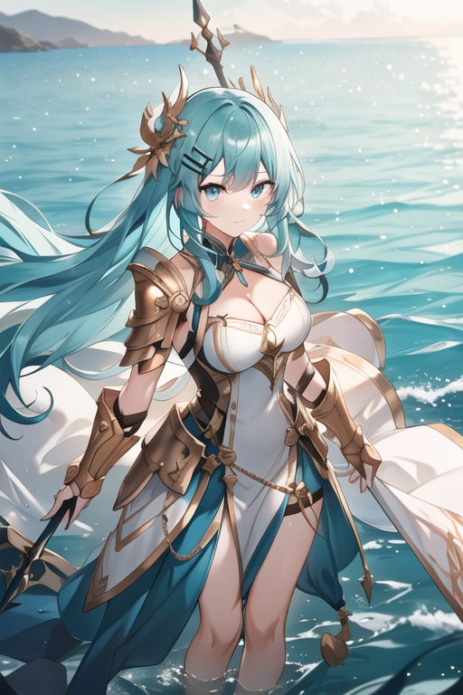 AI Art: The Goddess of Ocean 3(海の女神３) by @Azure Lumiere | PixAI