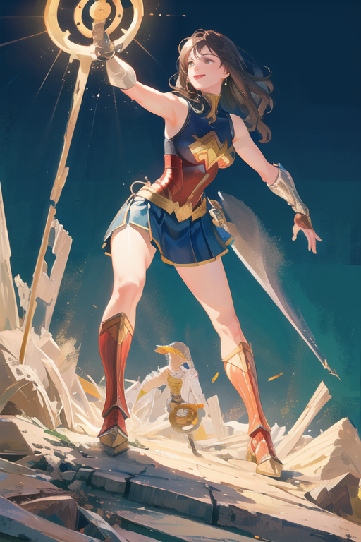 Wonder Woman RPG Video Game Character - AI Generated Artwork