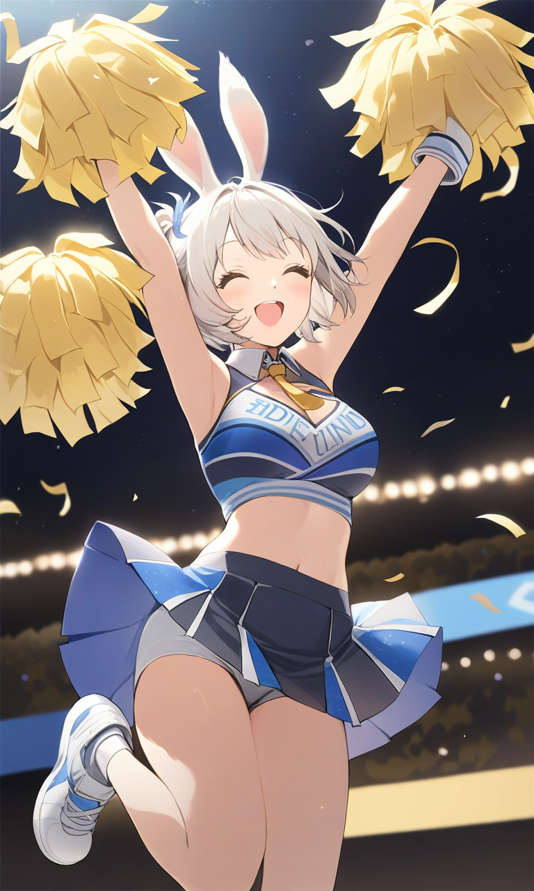 AI Art: cheerleader usagi XIII by @琥喵 | PixAI