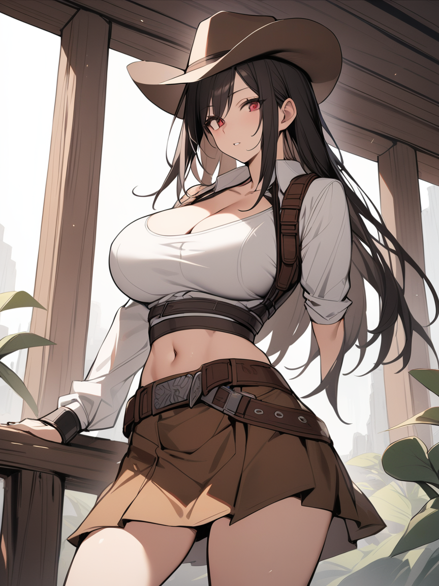 AI Art: Cowgirl Tifa by @Jayvee Robrigado | PixAI