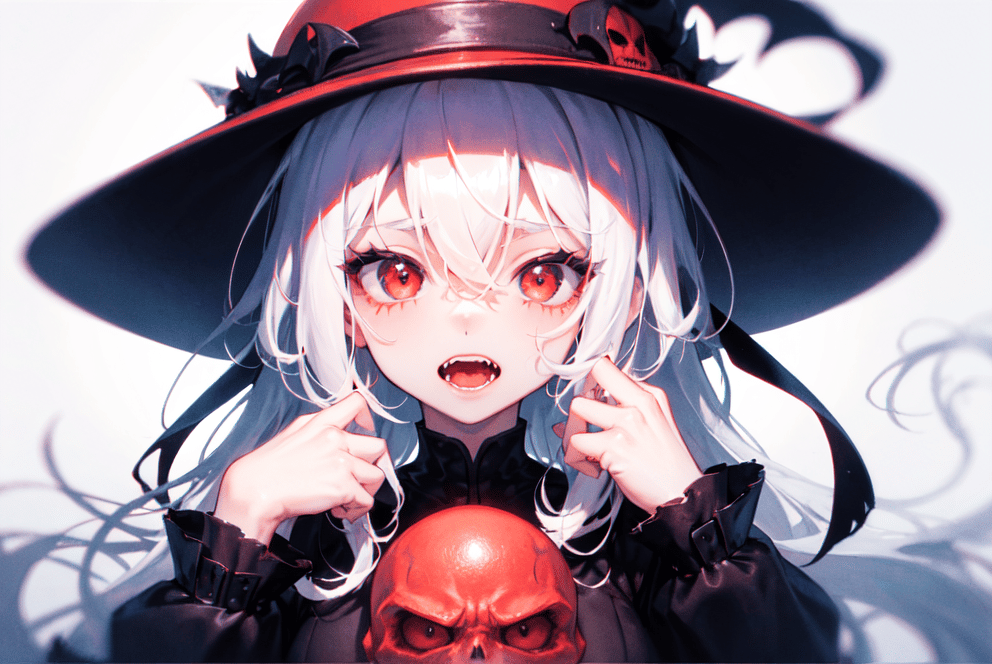 AI Art: Vampire Witch | White Hair by @snorlax | PixAI