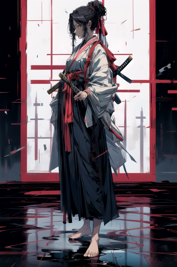 Ai Art Samurai Girl By Orcafort 0 Pixai Anime Ai Art Generator