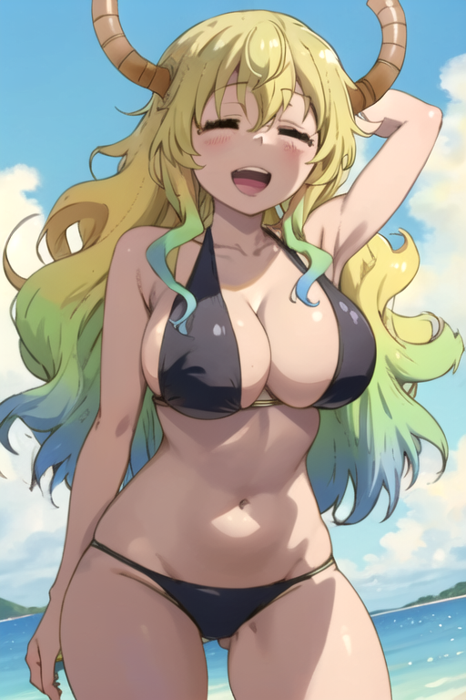 AI Art Lucoa Miss Kobayashi s Dragon Maid by Richard Michaels