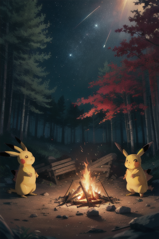 Forest Pokemon, cute, nature, pokemon, pikachu, HD wallpaper