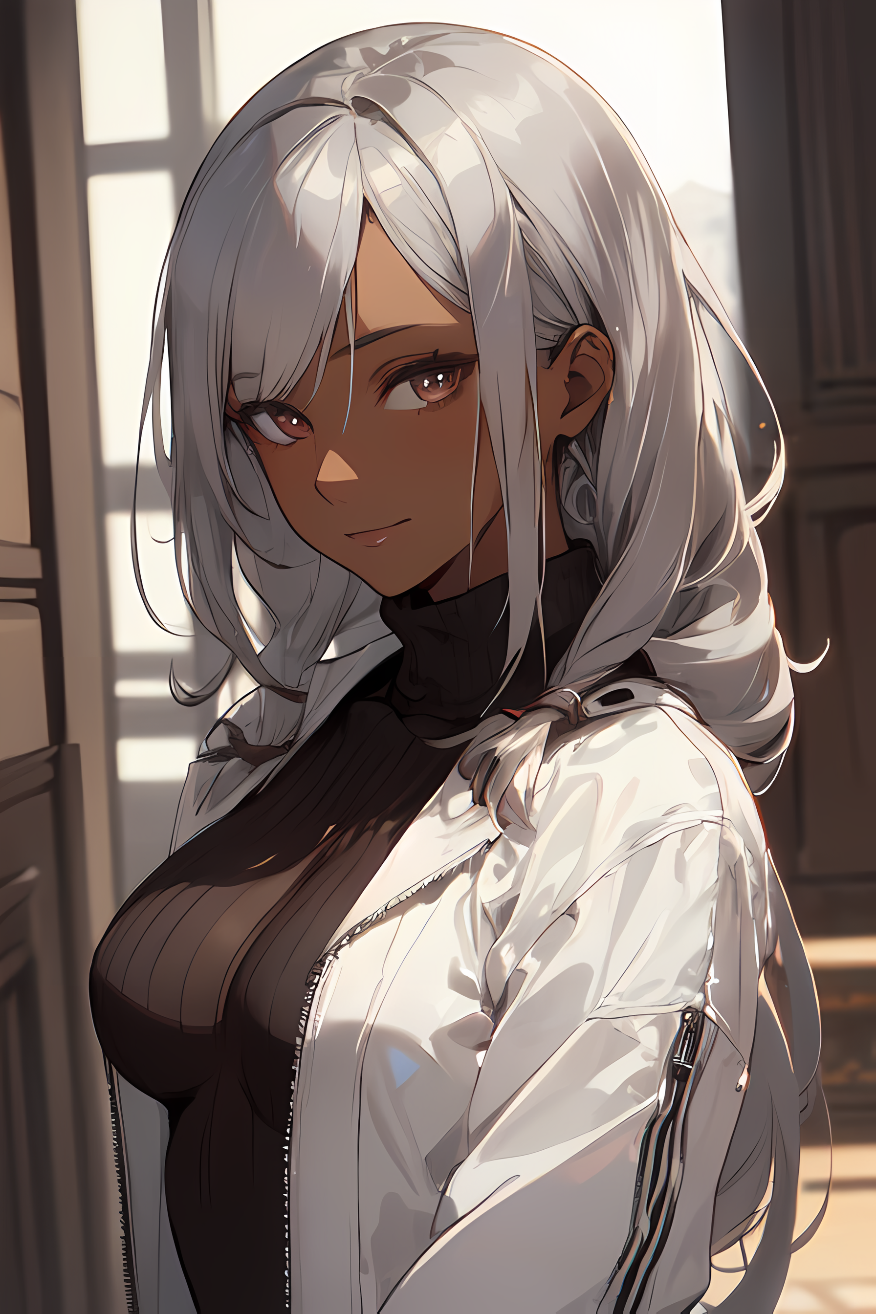 AI Art: ぴちぴちニット焦げ肌さん by @assassin of Kawasaki | PixAI