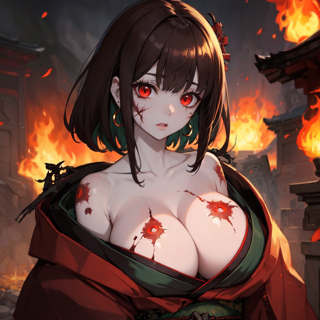 AI Art: kimono zombie girl by @Akame | PixAI