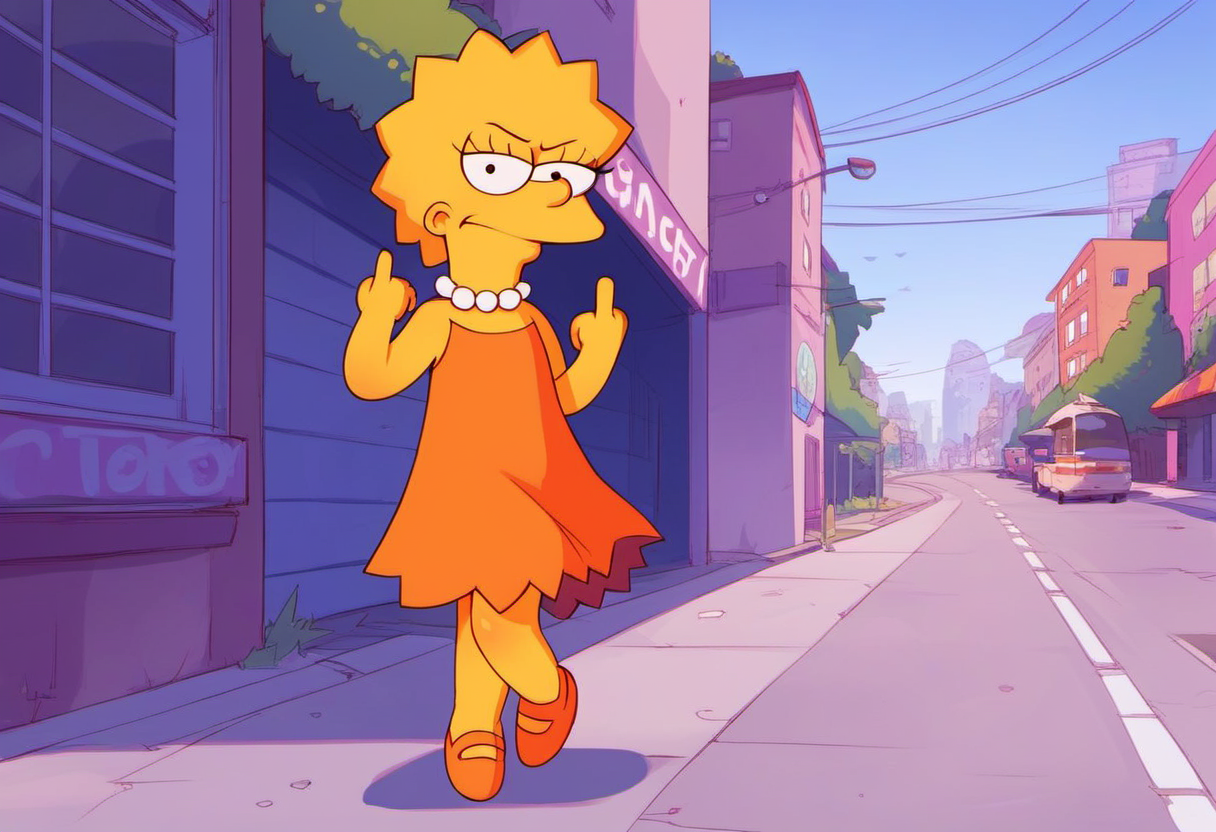 AI Art Model: Lisa Simpsons for PonyXL | PixAI