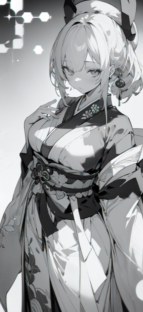 AI Art: bound breast kimono Girl by @すこすこ太郎