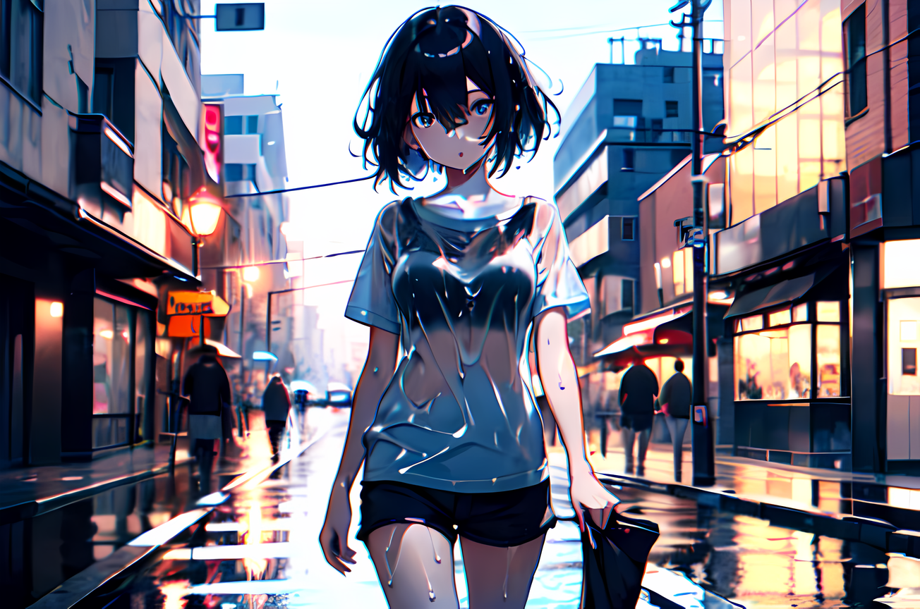 Arte AI: wet girl por @OOPS | PixAI