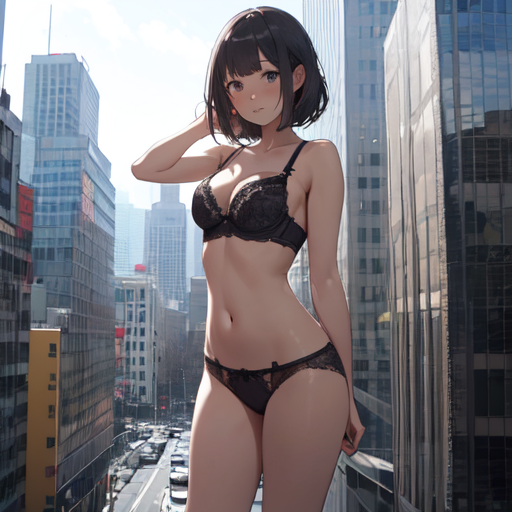 Ai Art A Giantess In The City By Danizav 0 Pixai