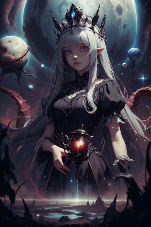 AI Art: The Dark Space Queen's Honey. by @Kistaria Prime | PixAI