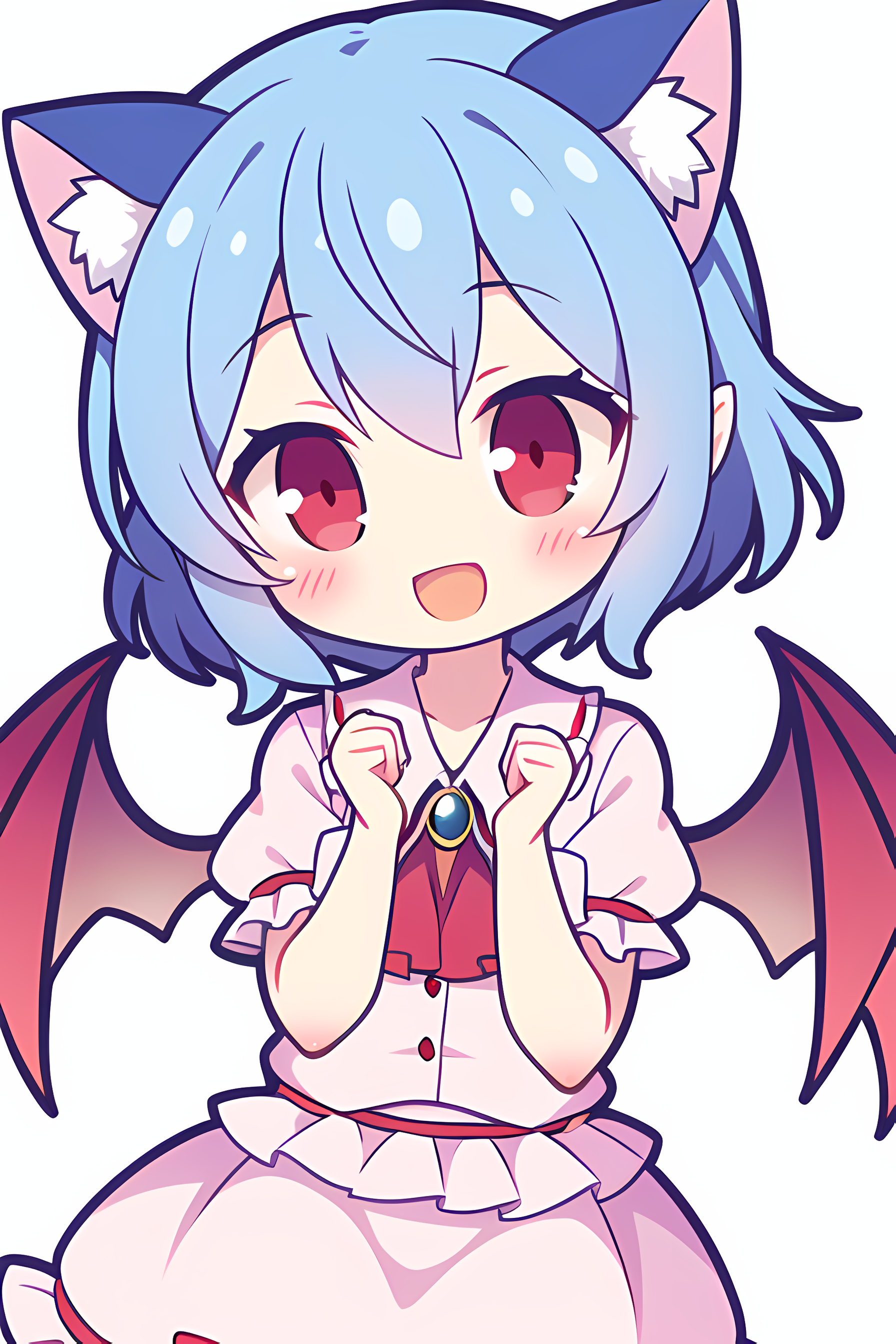 AI Art: Remilia Scarlet cat girl por @Ayumi