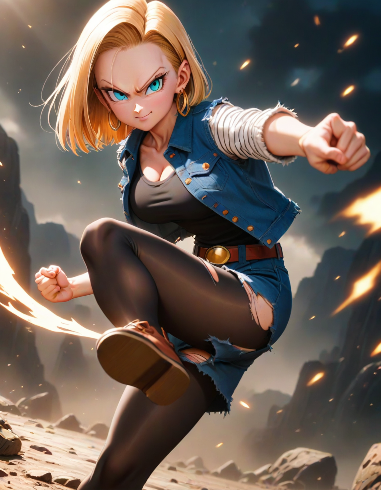 AI Art: Android 18 (Dragon Ball) by @TMG | PixAI