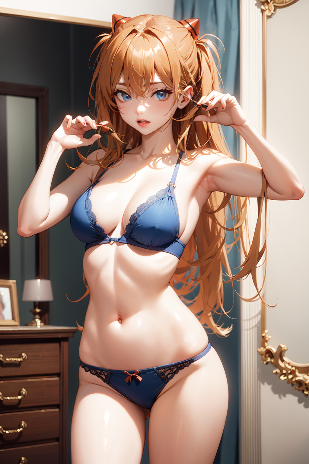 AI Art Asuka Langley Underwear by app3ar5 PixAI