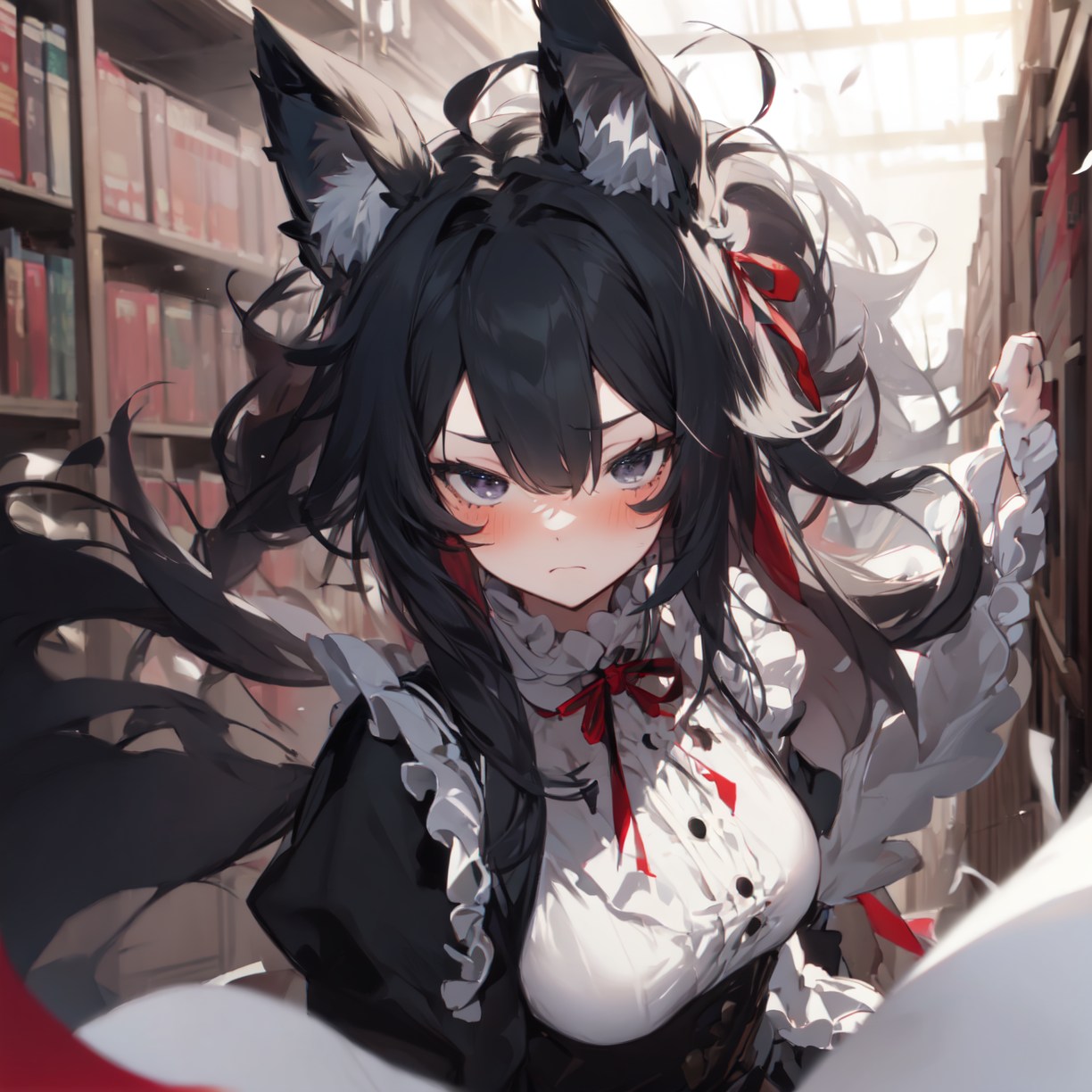 AI Art: black fox by @落葉 | PixAI