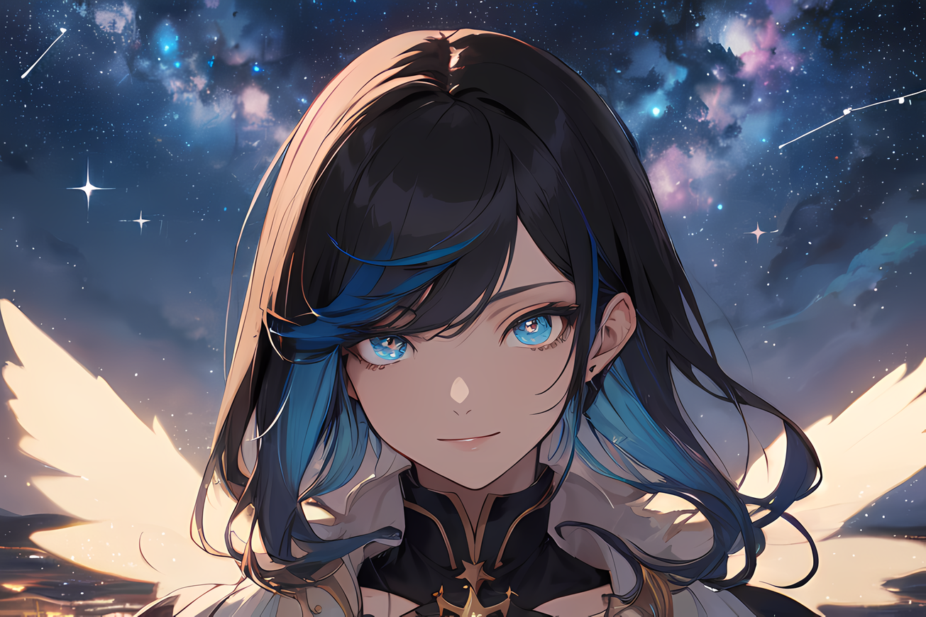 Celestial Huntsman Dynamic Ai Anime Character Art In Orion, Anime