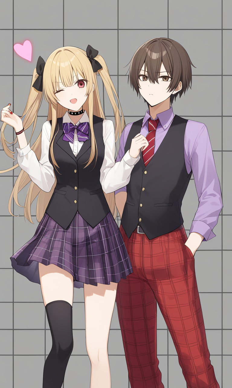 AI Art: Amane Misa and Light Yagami in Playful Matching Outfits by  @BrightRiderII | PixAI