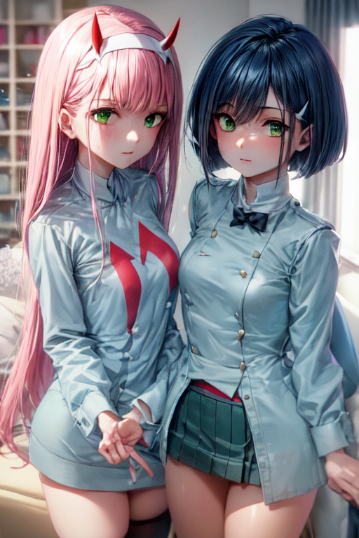 Ai Art Model Zero Two And Ichigo Pixai 7094