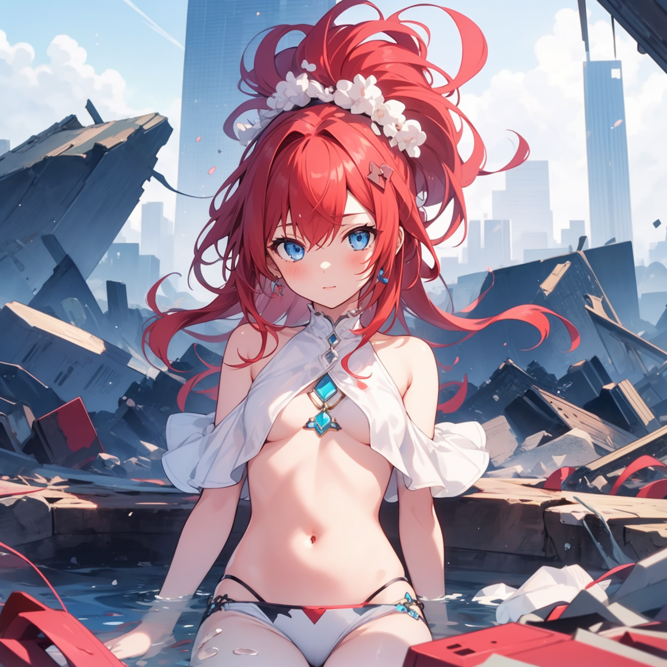 AI Art: Red haired girl by @Anonymous | PixAI