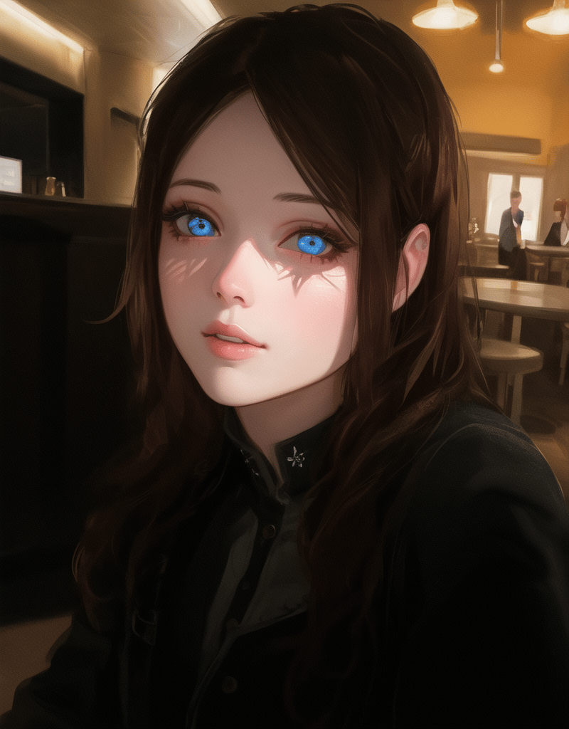 AI Art: Blue Eyes Emo Girl by @GentlemanRaccoon | PixAI