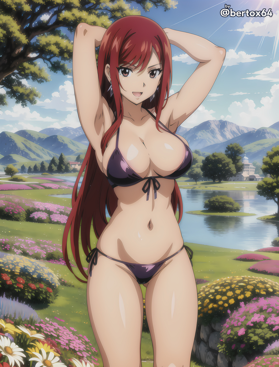 AI Art LoRA Model: Erza Scarlet | PixAI