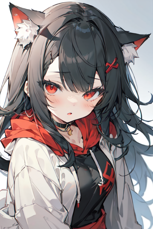 AI Art: Cat girl friend / 猫彼女 by @鳴