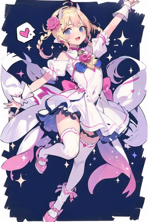 AI Art: Menhera magical girl by @xvx