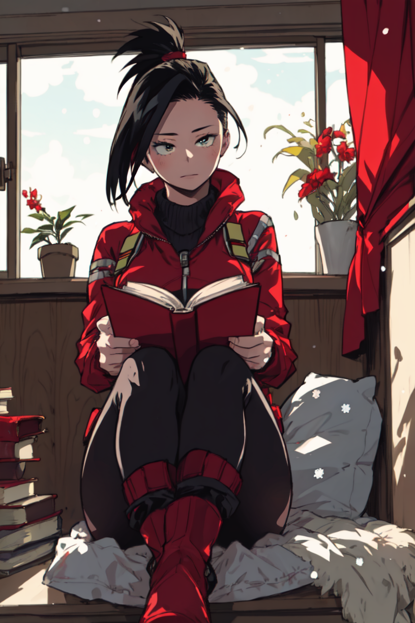 AI Art: Yaoyorozu Momo on a cabin by @Cristhianmlr | PixAI