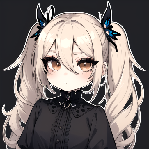 Cute Goth Makeup Anime Girl - Skin 1