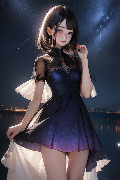 Anime girl night store dress