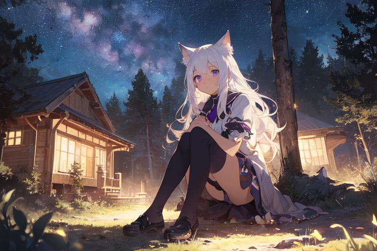 Cute anime wolf girl #2 - AI Photo Generator - starryai