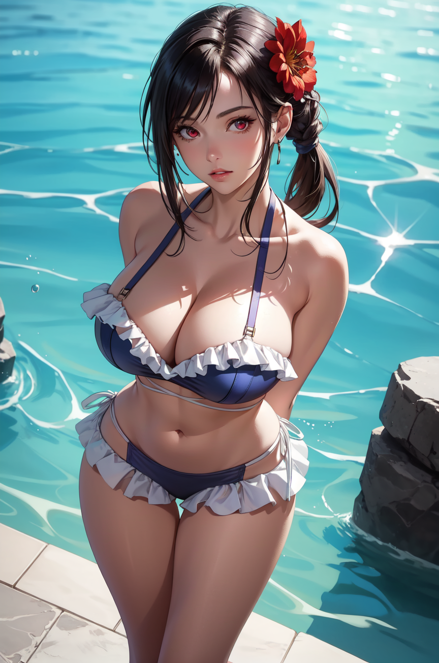 AI Art: Tifa Lockhart Remake Bikini by @Creator | PixAI